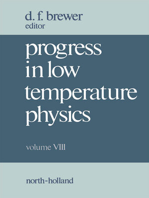 cover image of Progress in Low Temperature Physics